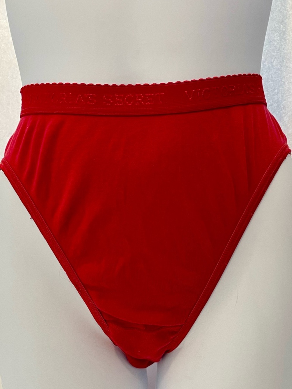 Victoria's Secret Hi Cut panties Logo Embroidered Red High-Waist